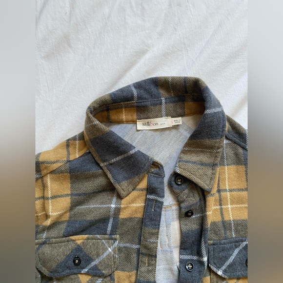 Millibon Oversized Plaid Flannel Shirt size S - Picture 3 of 7